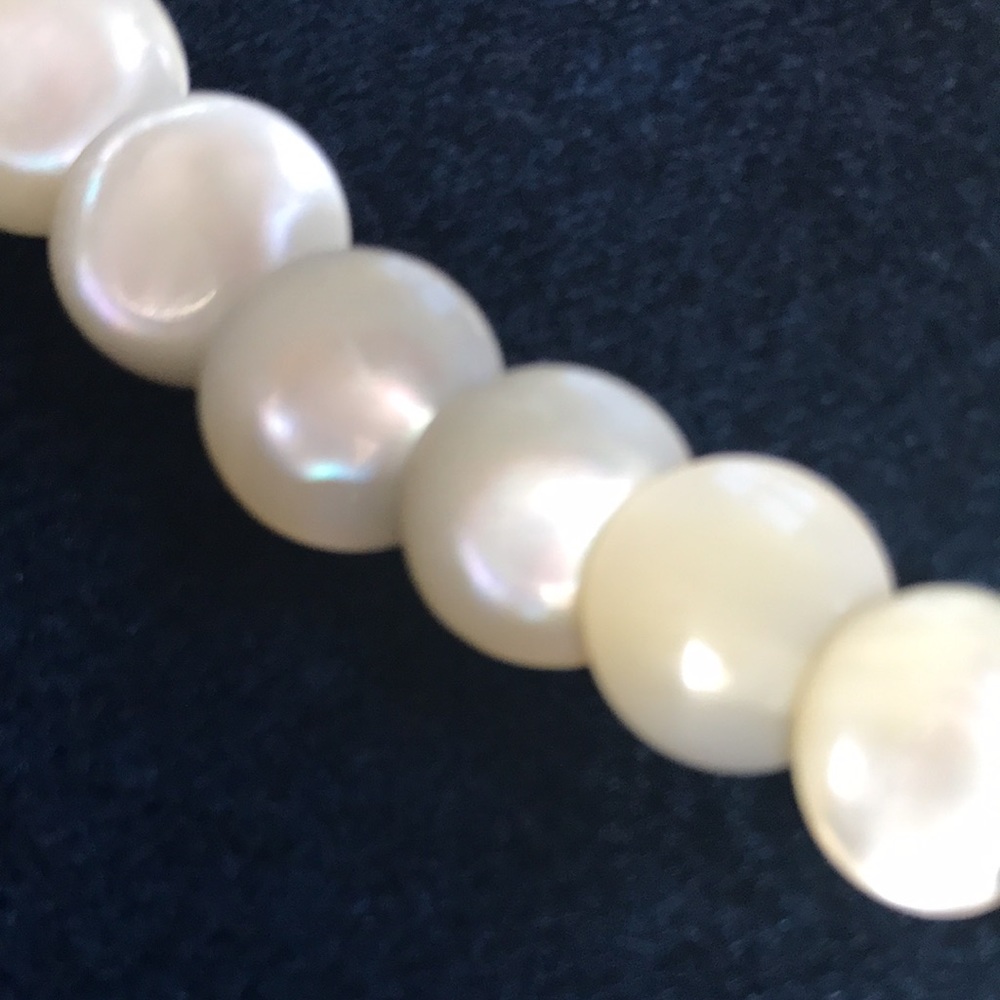 Vintage Mother of Pearl Necklace and Earrings that have been modified